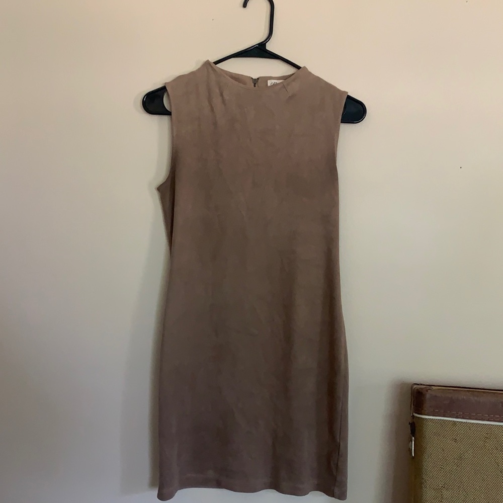 Suede mini dress
